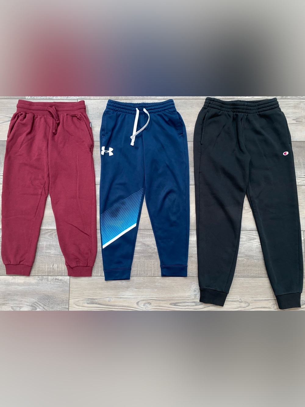 Boy’s Sweatpants Joggers Athletic Wear Pants Champion Black Under Armour 8 10/12 - Picture 1 of 11